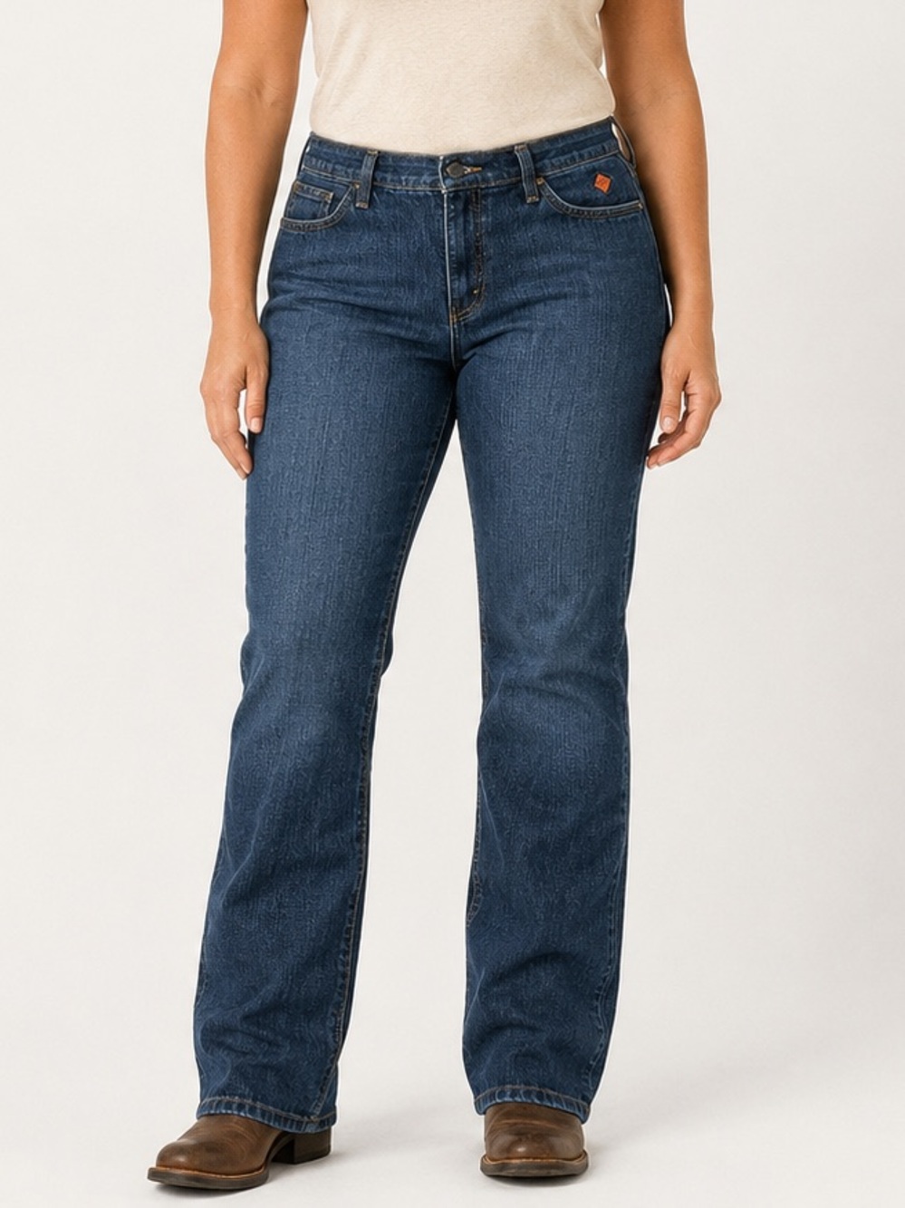 Wrangler FR Flame Resistant Crosshatch Bootcut Jeans Womens 15x34 CAT2